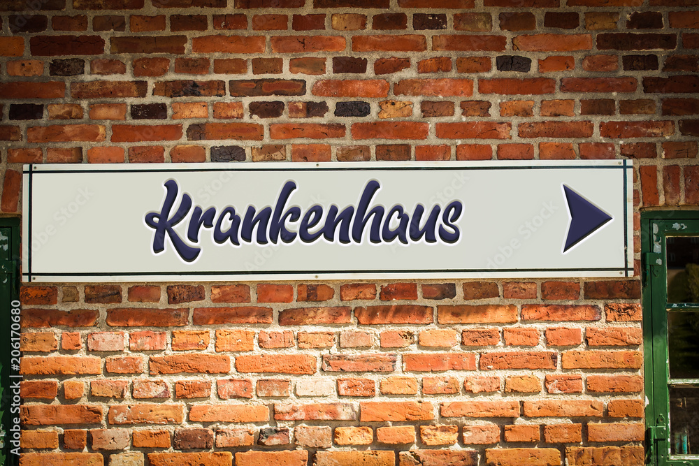Fototapeta premium Schild 318 - Krankenhaus