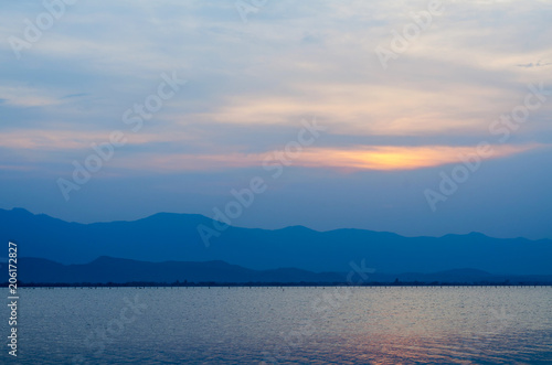 Kwan Phayao (Thai Language) a lake in Phayao province, in the north of Thailand © kedsirin