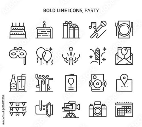 Party, event icons