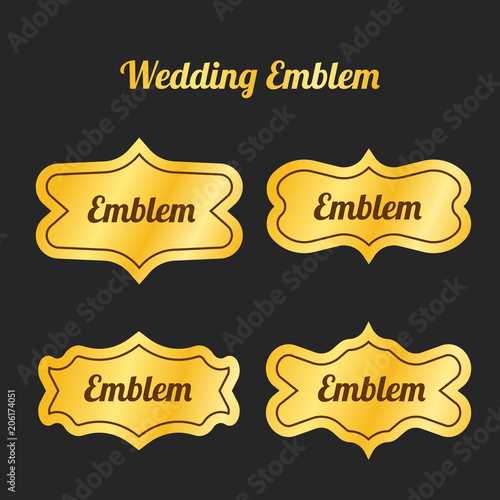 Badge and emblem for wedding decoration