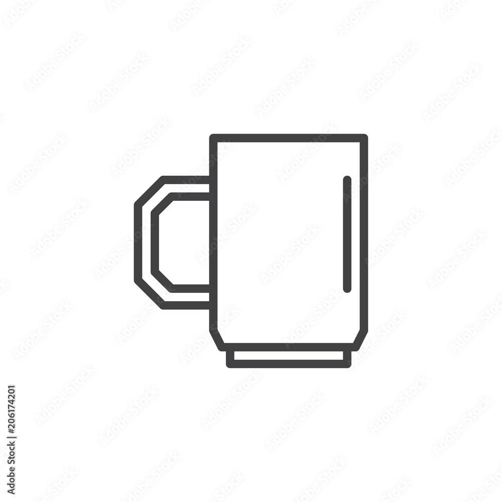 Beer mug outline icon. linear style sign for mobile concept and web design. Big cup simple line vector icon. Symbol, logo illustration. Pixel perfect vector graphics Beer mug outline icon. linear style sign for mobile concept and web design. Big cup simple line vector icon. Symbol, logo illustration. Pixel perfect vector graphics