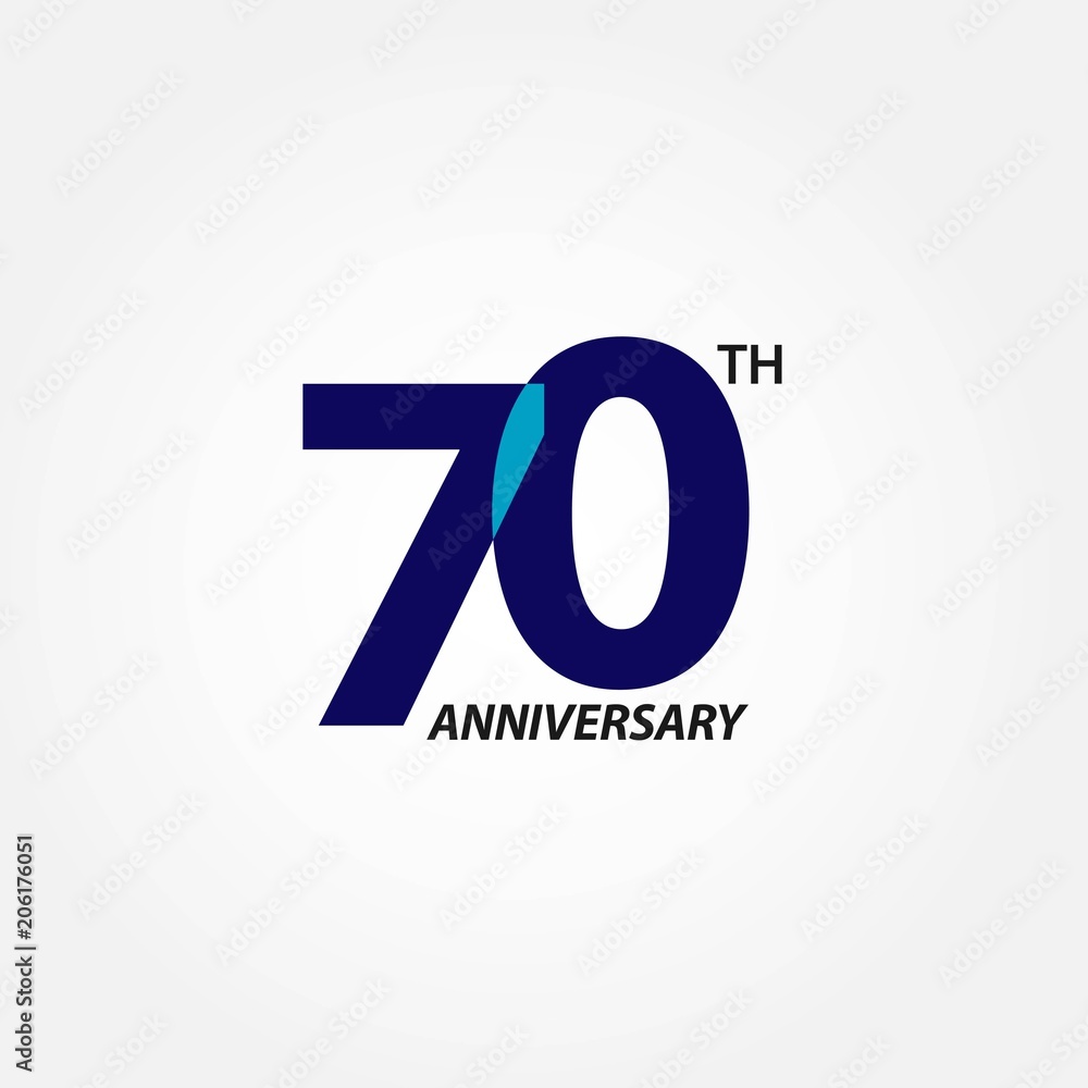 Obraz premium 70 Year Anniversary Vector Template Design Illustration