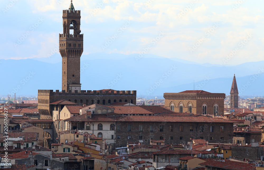 Tower of Old palace also called PALAZZO VECCHIO in Italian langu