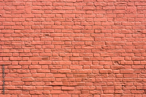 Brick wall painted red - texture, background