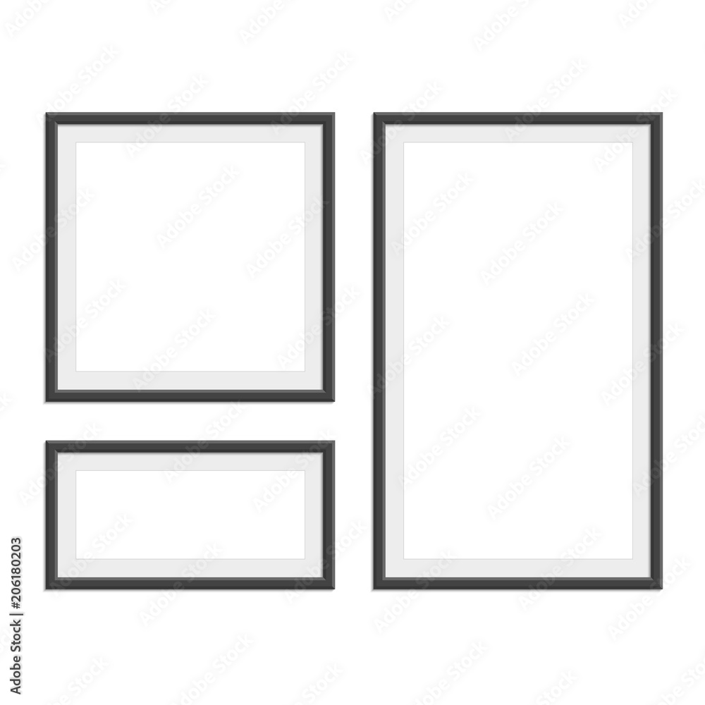 Black frames set. Black frames set.