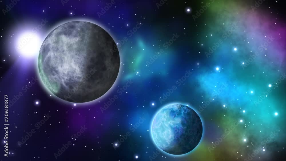 Space landscape. Loop. Space landscape. Loop.