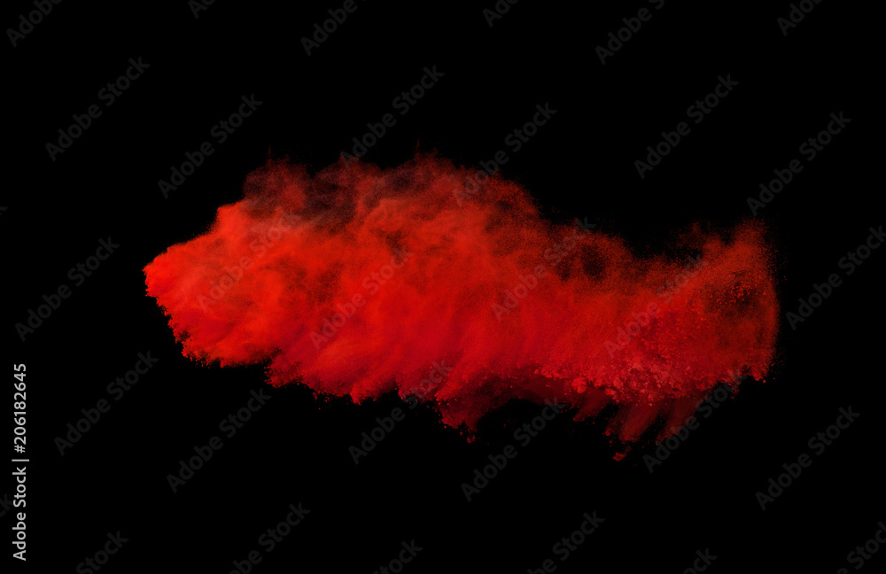 Explosion of colored powder isolated on black background Explosion of colored powder isolated on black background