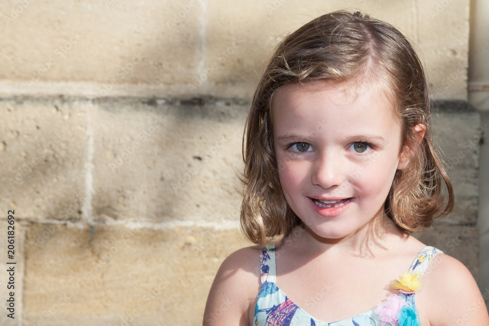 cute adorable young girl outdoors portrait cute adorable young girl outdoors portrait