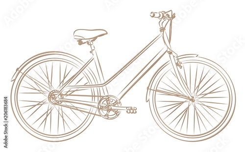 Sketch of the old bicycle.