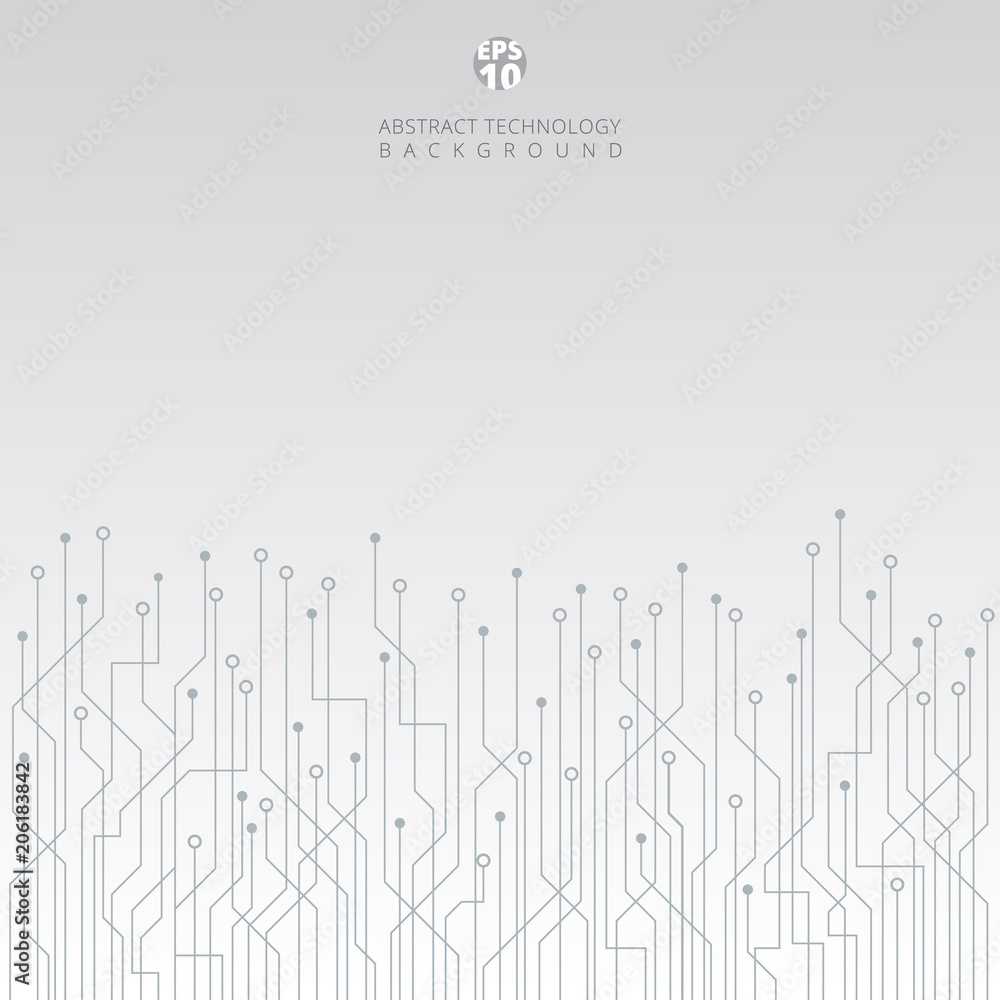 Abstract technology circuit board on white background. Stock Vector ...