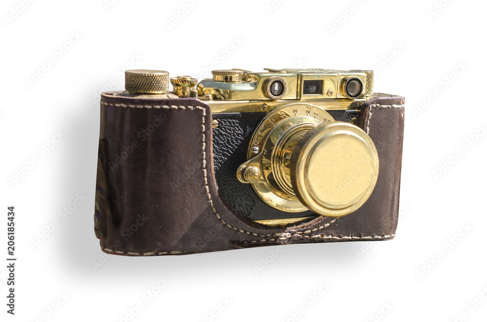 vintage camera isolated on white