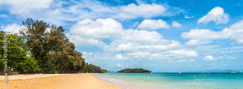 Amazing view of beautiful beach. Location: Krabi province, Thailand, Andaman Sea. Artistic picture. Beauty world.