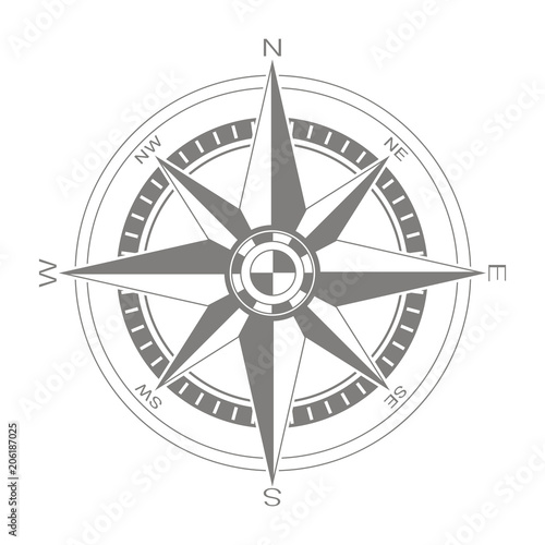 Wallpaper Mural vector icon with compass rose for your design Torontodigital.ca