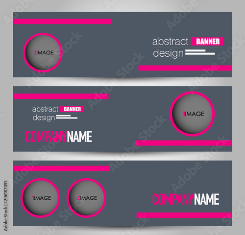 Wallpaper Mural Banner template. Horizontal header. Abstract background for design,  business, education, advertisement. Pink color. Vector  illustration. Torontodigital.ca