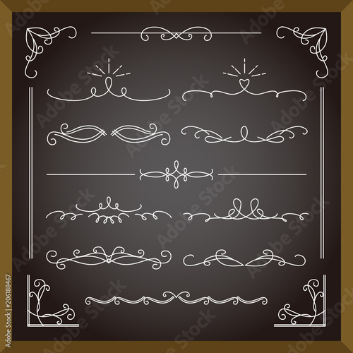 装飾フレーム 黒板 / vector eps 10