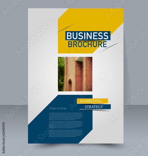 Abstract flyer design background. Brochure template. For magazine cover, business mockup, education, presentation, report. Vector illustration.