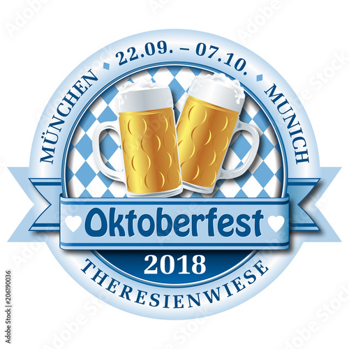 vektor logo emblem für das Oktoberfest 2018 in München