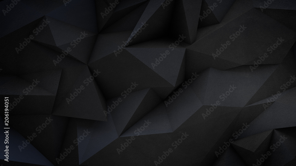 Dark polygonal wall of concrete Dark polygonal wall of concrete