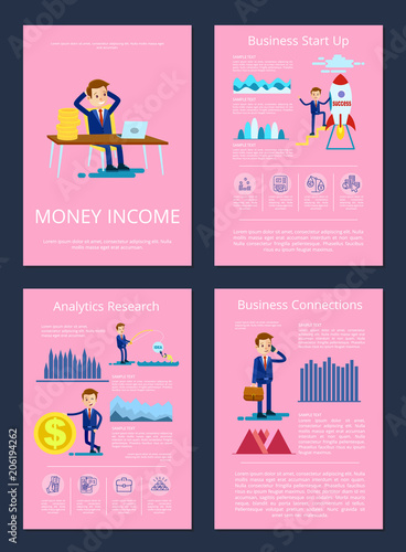 Money Income Business Start up Vector Illustration