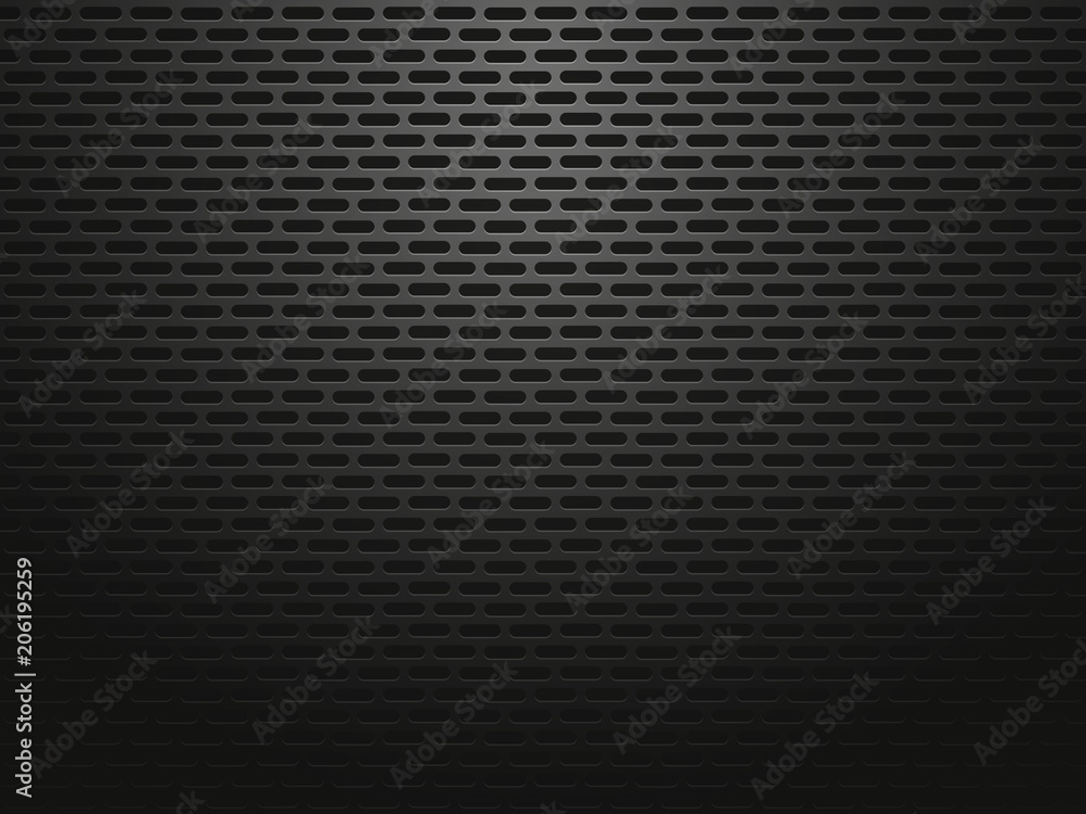 Obraz premium black perforated metallic background
