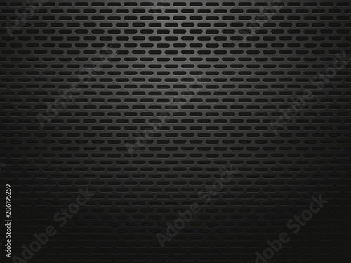 black perforated metallic background