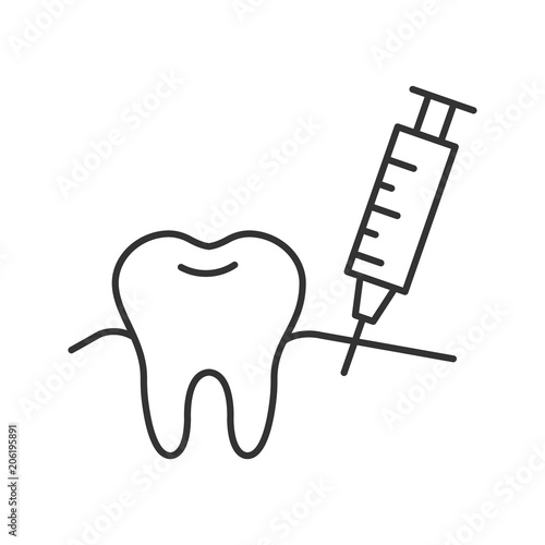 Gum injection linear icon