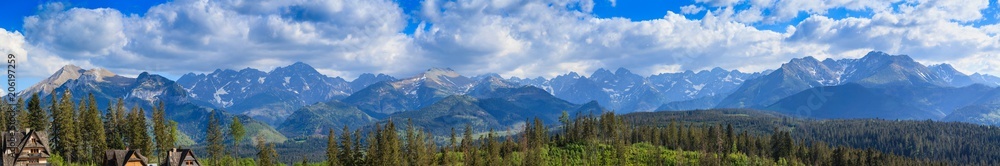 Panorama. View of the Tatra Mountains.Poland