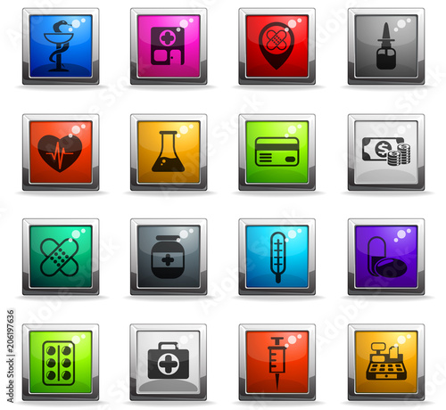 drug store icon set