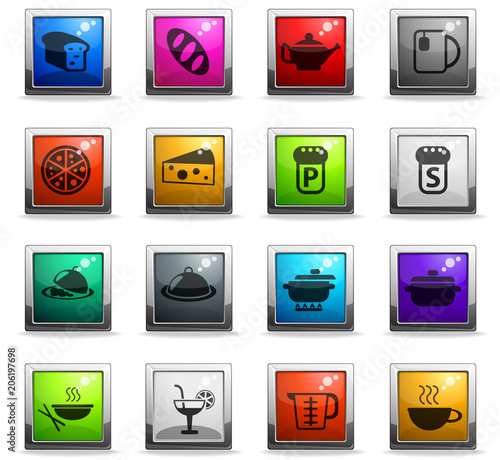 food and kitchen icon set