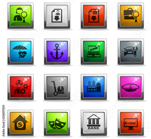 job search icon set