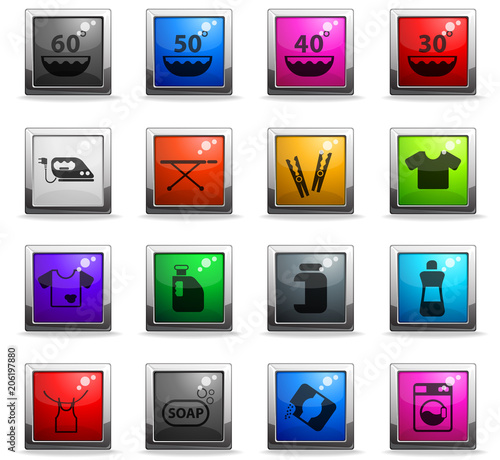laundry icon set