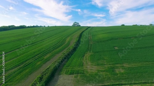 Aerial Shot Of Farm And Countryside