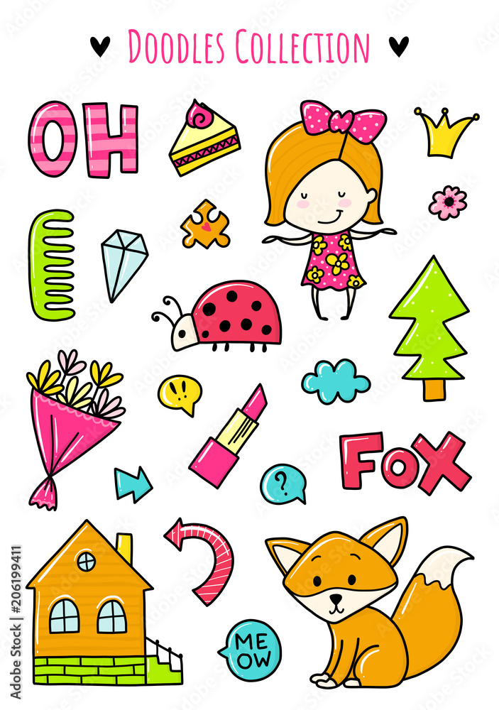 Fototapeta premium Vector doodle elements