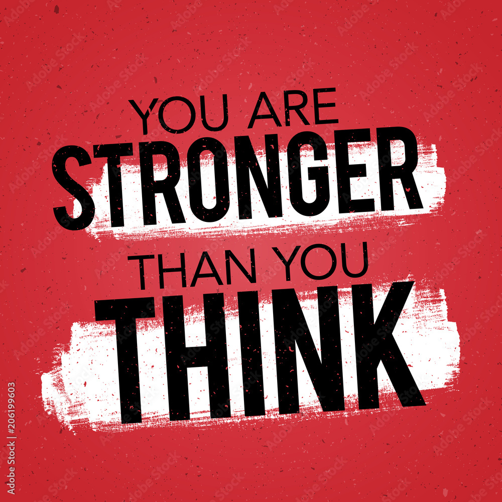 Vector Illustration Typography Banner Design Concept you are stronger