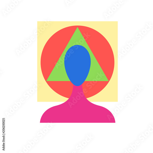 Abstract geometric man
