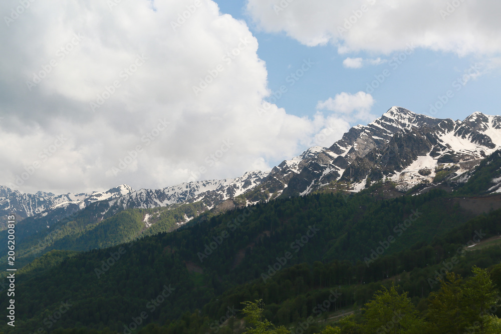 Fototapeta premium Russia, Sochi, Krasnaya Polyana, Rosa Khutor