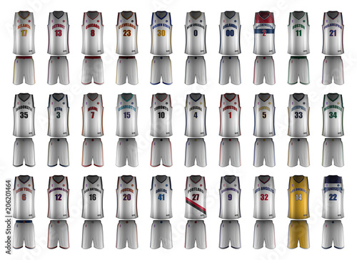 Basketball Home Uniforms of American Cities