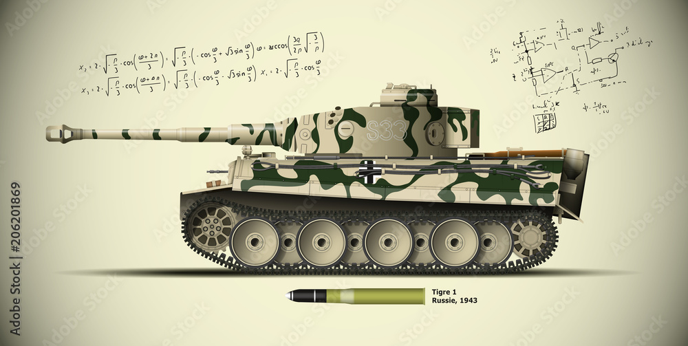 10-char-tigre-1-russie-1943-camouflage-avec-fond-stock-vector-adobe-stock