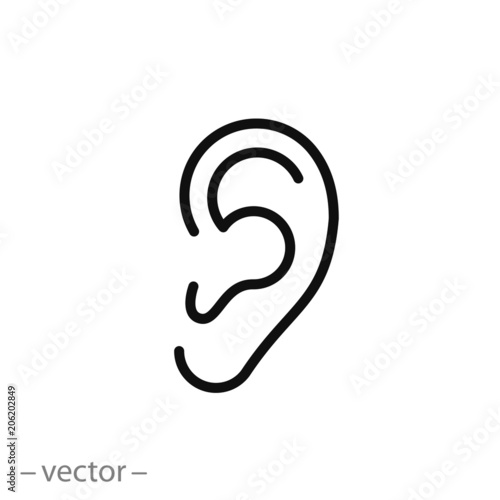 ear icon vector photo