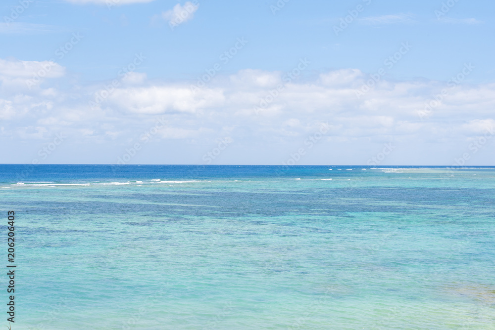 Beautiful ocean view, seascape, Okinawa, Japan