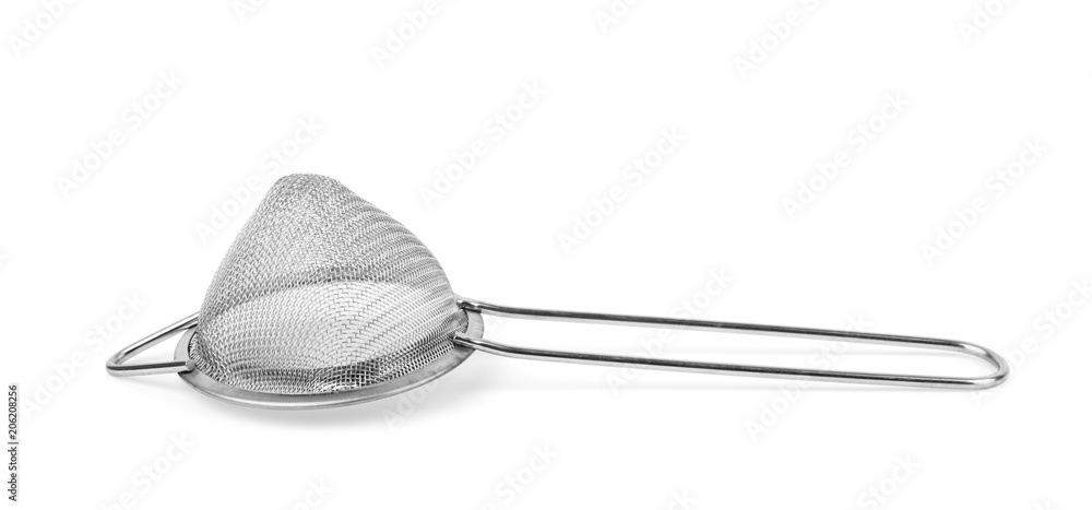 Silver sieve isolated on white Silver sieve isolated on white