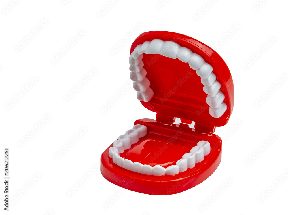 Toy teeth isolated on white background Toy teeth isolated on white background