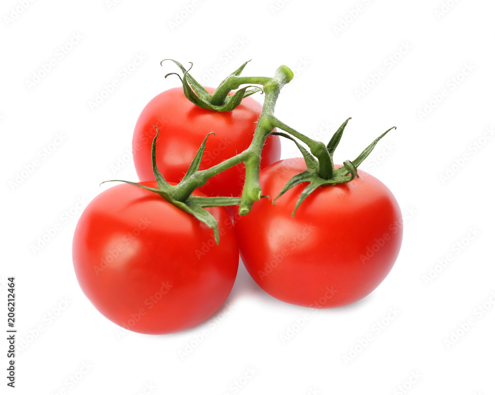 Fresh ripe red tomatoes on white background Fresh ripe red tomatoes on white background