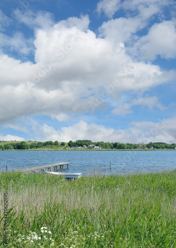 der Neuensiener See bei Sellin mit Blick auf den Ort Seedorf,Insel Rügen,Ostsee,Mecklenburg-Vorpommern,Deutschland photo