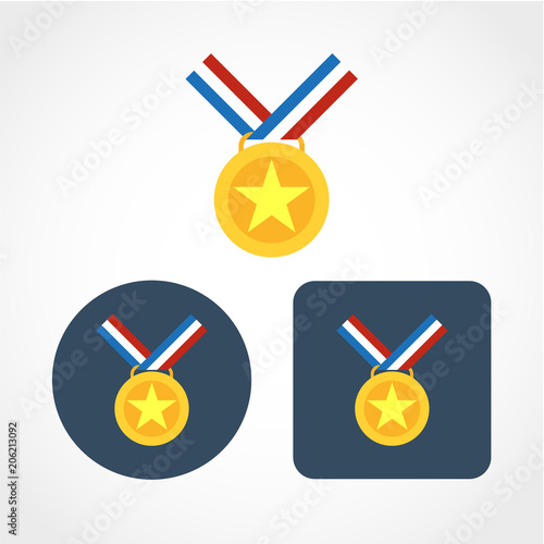 Medal Icon Isolated on White Background