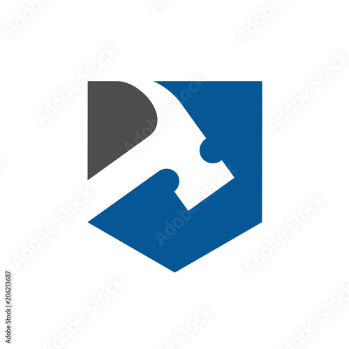 Free Download Hammer Vector Logo, Renovation, Repair or Repairment Icon - GFXLoad