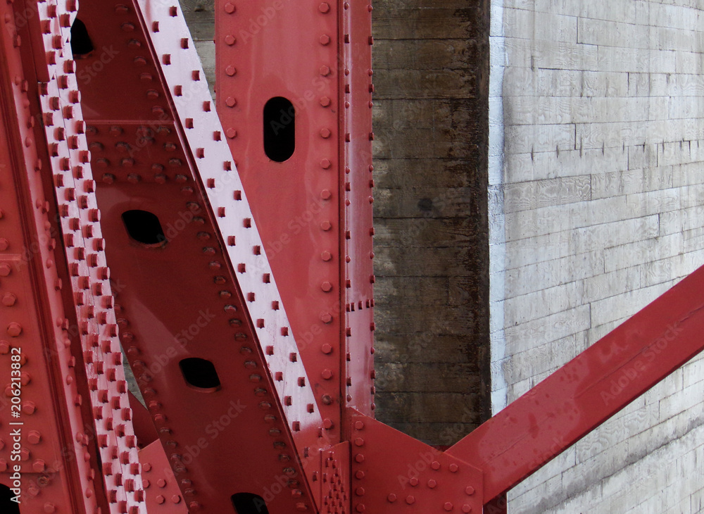 Metal Structure of the San Francisco Golden Gate Bridge 