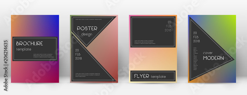 Flyer layout. Black beauteous template for Brochure, Annual Report, Magazine, Poster, Corporate Presentation, Portfolio, Flyer. Admirable gradient cover page.