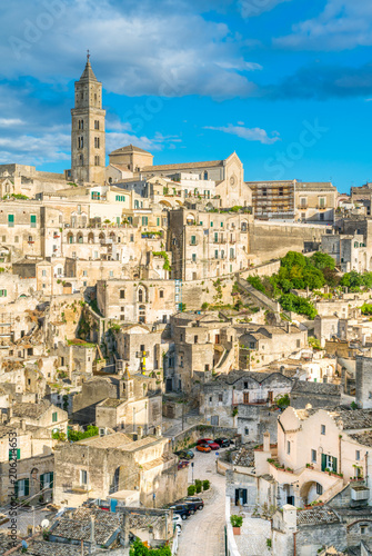 Scenic sight in the "Sassi" district in Matera, region of Basilicata, southern Italy.