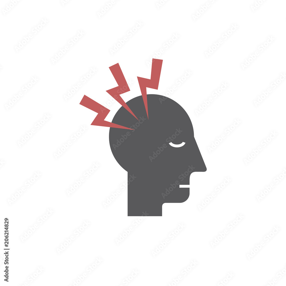 Headache sign. Vector icon Headache sign. Vector icon
